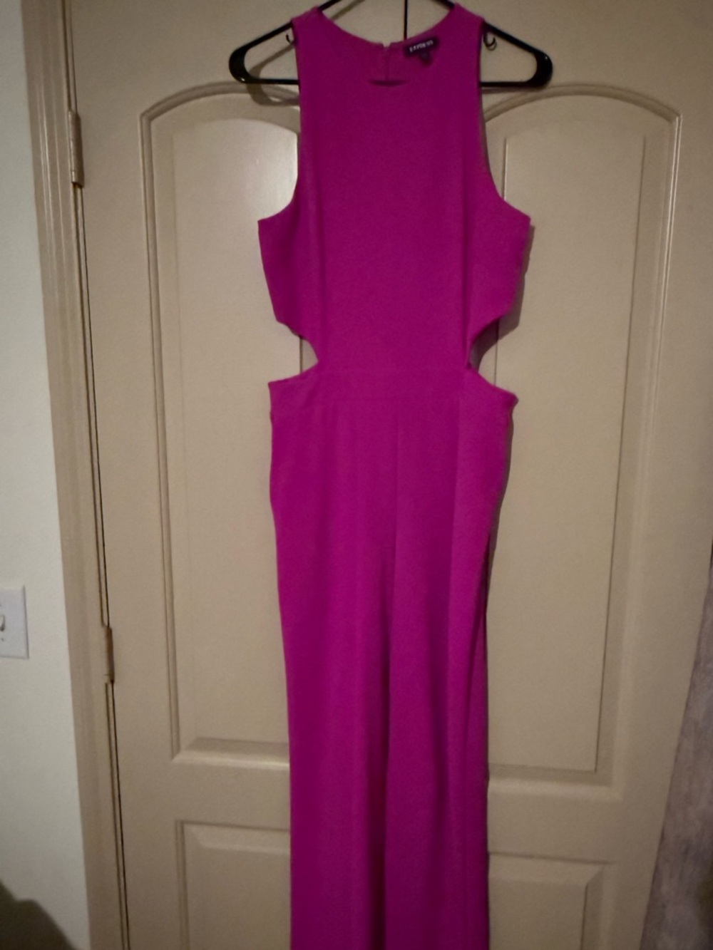 Express Cutout Wide Leg Jumpsuit with Pockets